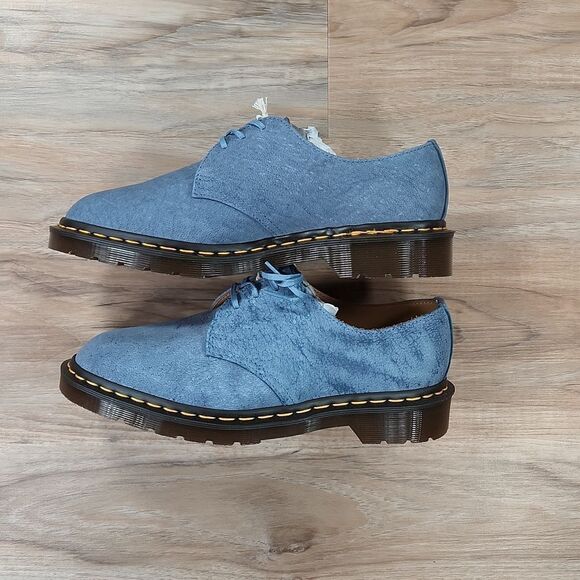 🩵NIB Dr. Martens Blue Made in England Savannah Nubuck Leather Oxfords Size 8 - Picture 7 of 16